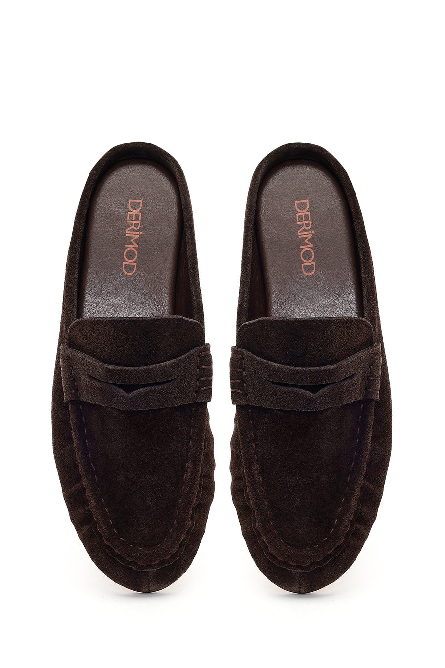 Women's Brown Suede Leather Slippers