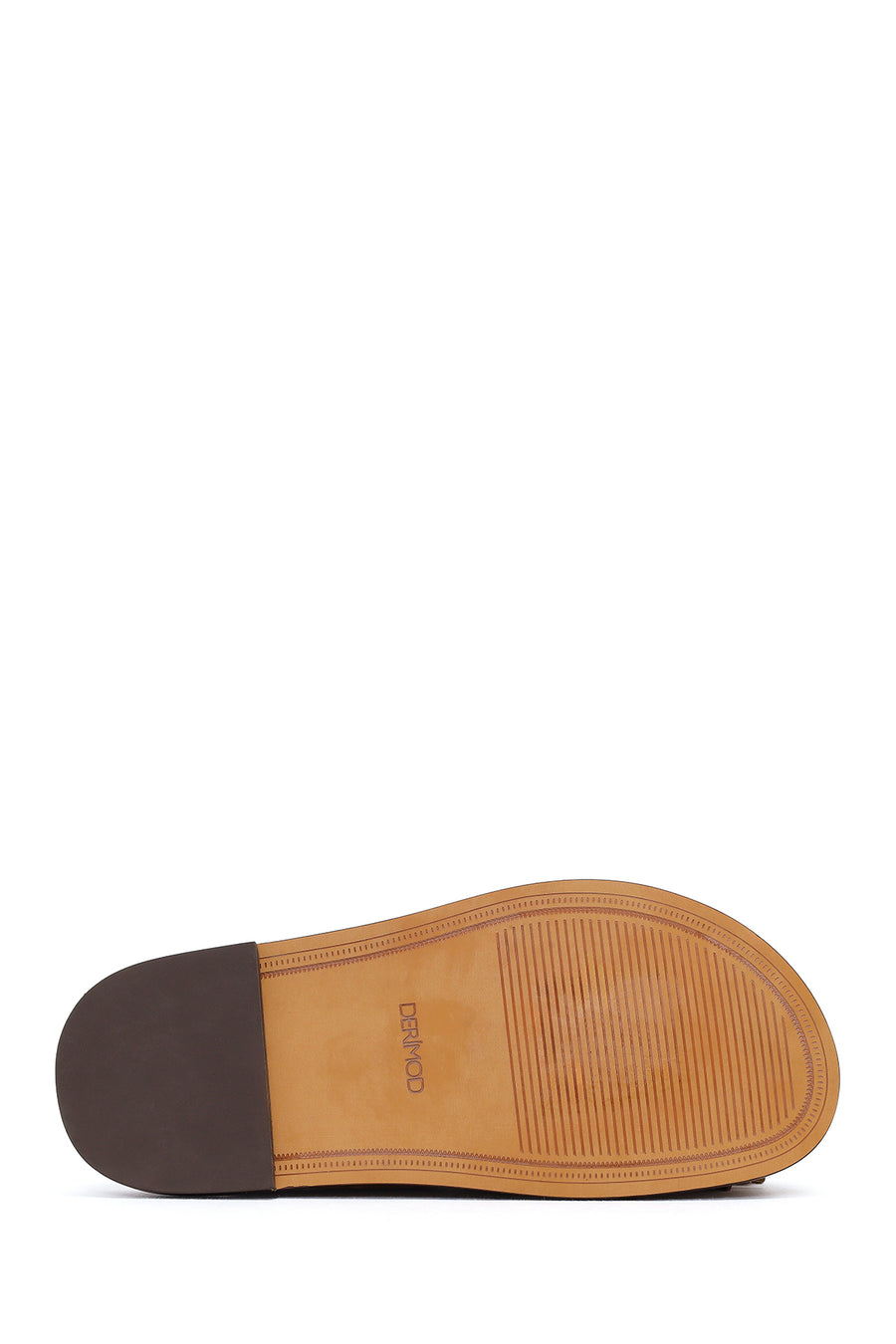 Women's Tan Tassel Suede Leather Slippers