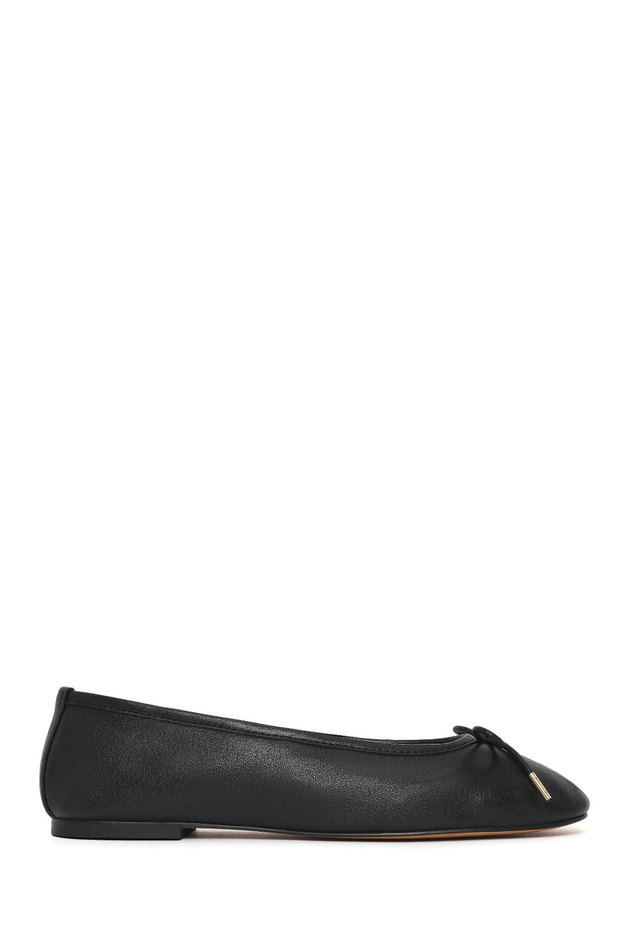 Woman Black Leather Ballerine Shoes 26PFD552118 | Derimod