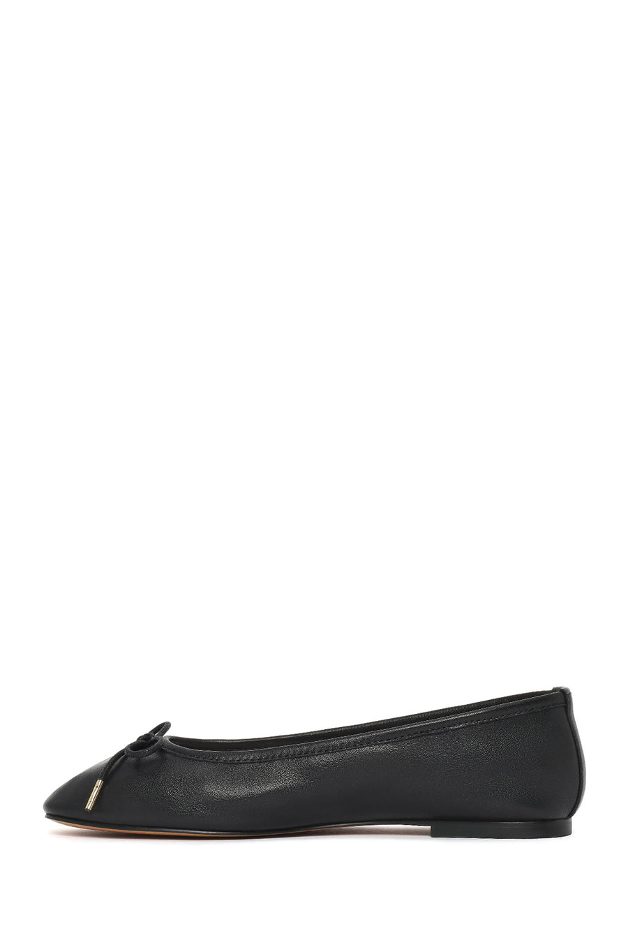 Woman Black Leather Ballerine Shoes