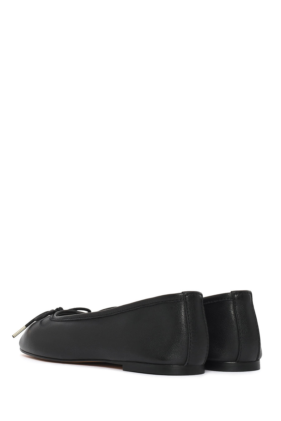 Woman Black Leather Ballerine Shoes