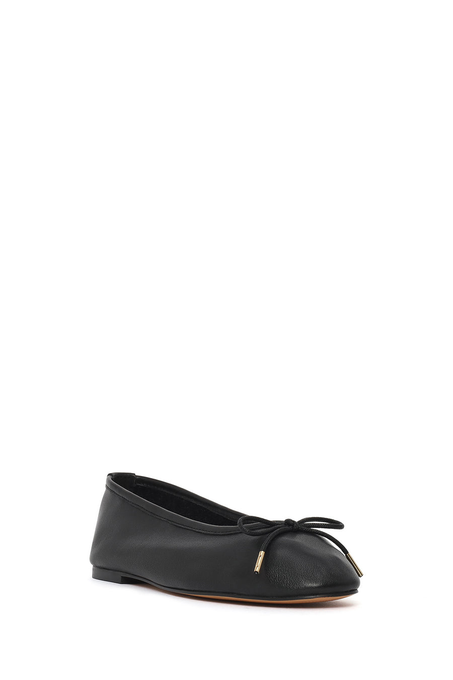 Woman Black Leather Ballerine Shoes