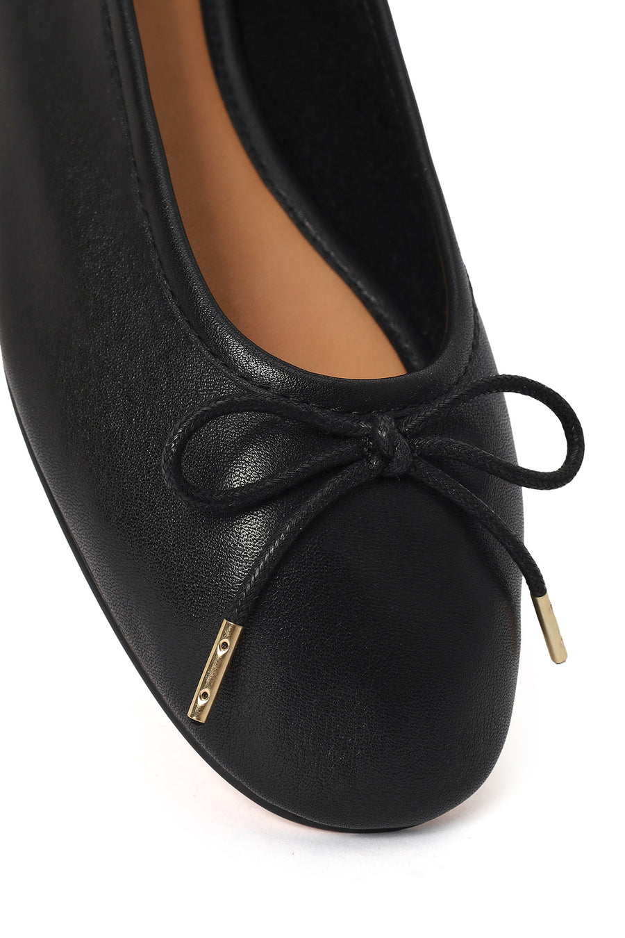 Woman Black Leather Ballerine Shoes