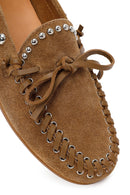Kadın Taba Süet Deri Loafer | Derimod