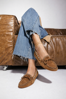 Kadın Taba Süet Deri Loafer | Derimod