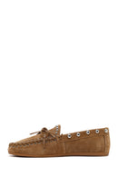 Kadın Taba Süet Deri Loafer | Derimod