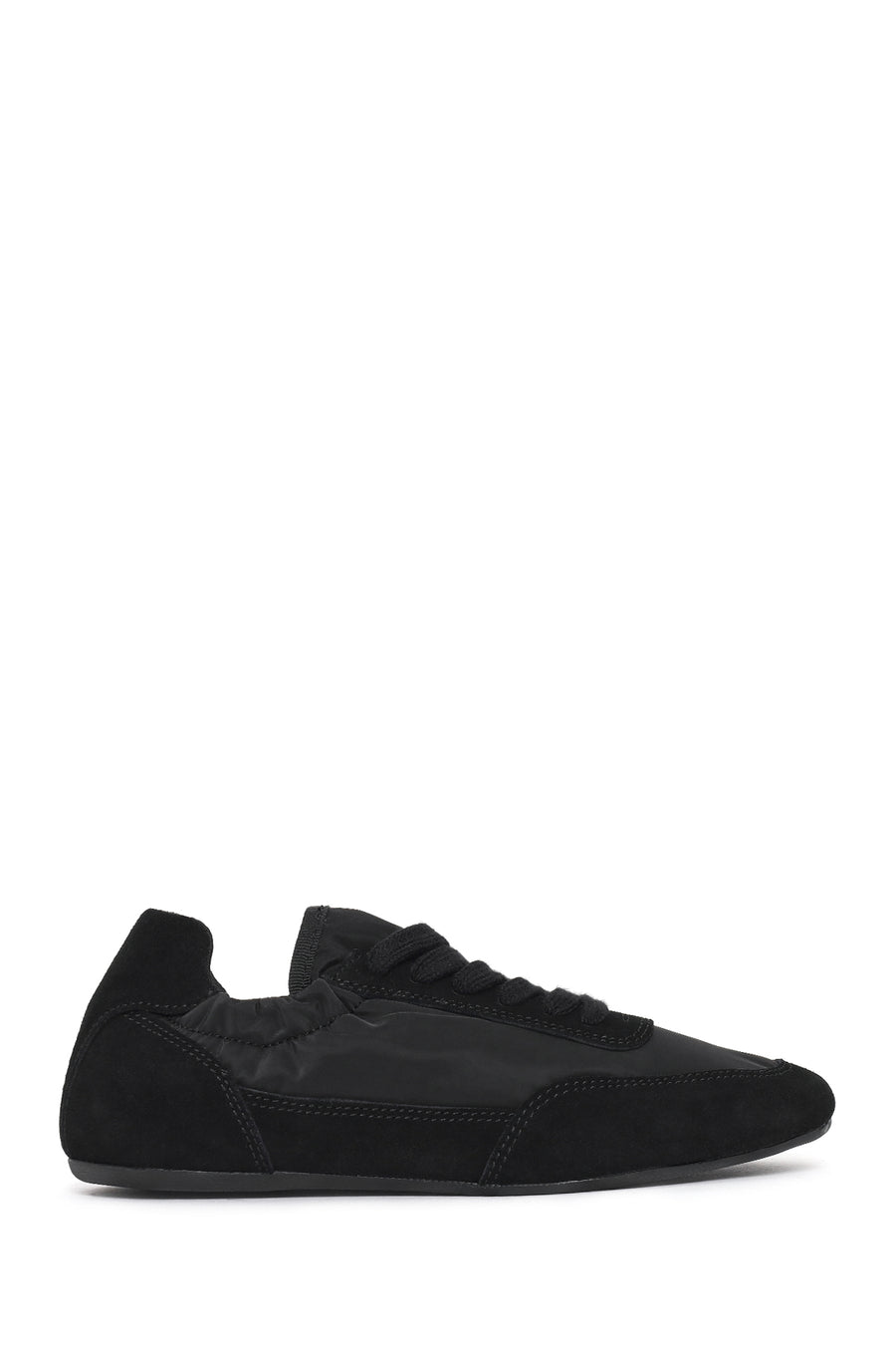 Women's Black Lace-Up Leather Sneaker 26PFD552914 | Derimod