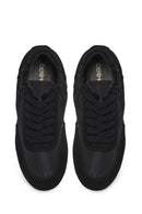 Women's Black Lace-Up Leather Sneaker | Derimod