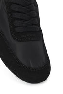 Women's Black Lace-Up Leather Sneaker | Derimod
