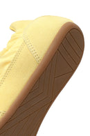 Women's Yellow Lace-up Leather Sneaker | Derimod