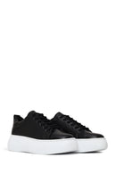 Kadın Siyah Bağcıklı Kalın Tabanlı Sneaker | Derimod