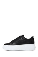 Kadın Siyah Bağcıklı Kalın Tabanlı Sneaker | Derimod