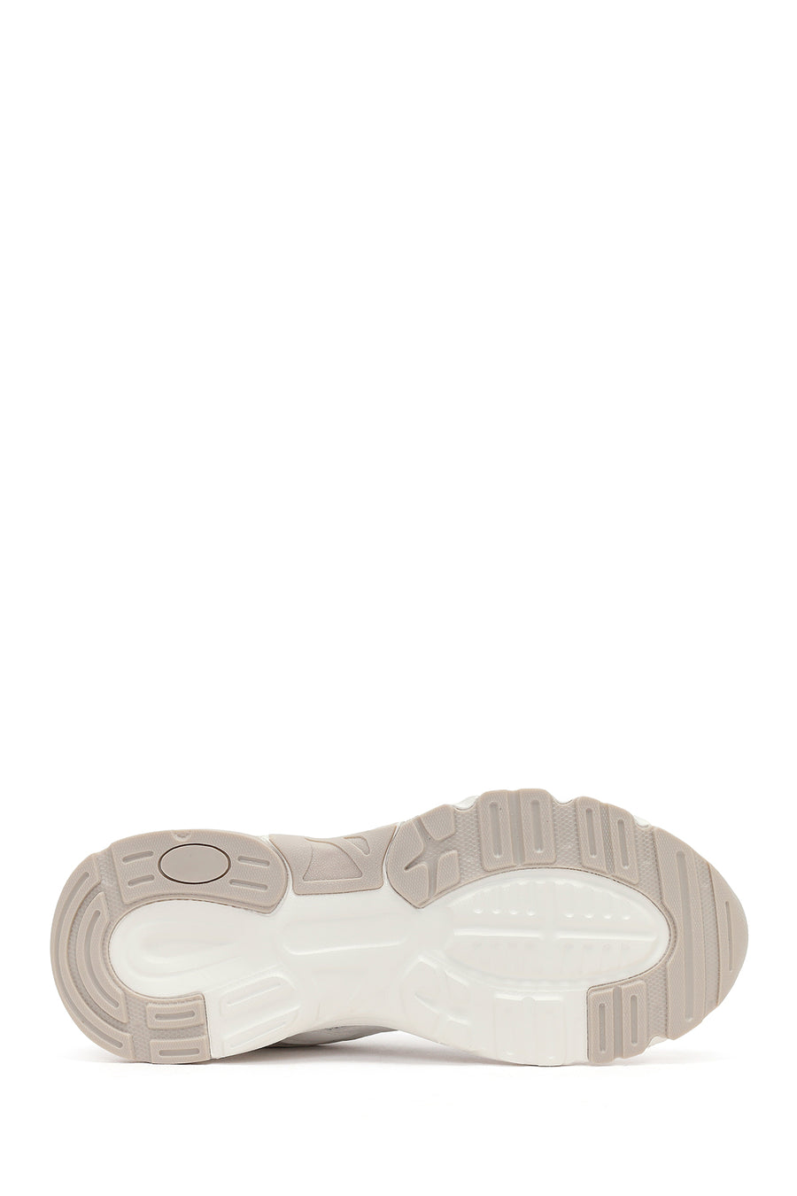 Women's White Lace-Up Thick Soled Sneaker