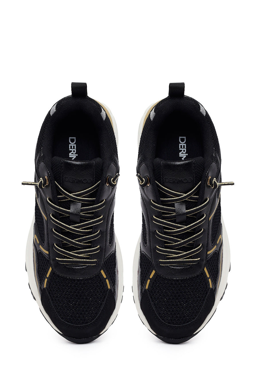 Kadın Siyah Bağcıklı Kalın Tabanlı Sneaker