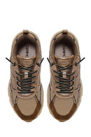 Kadın Bronz Bağcıklı Kalın Tabanlı Sneaker | Derimod