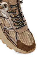 Kadın Bronz Bağcıklı Kalın Tabanlı Sneaker | Derimod