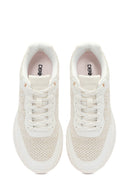 Kadın Krem Bağcıklı Kalın Tabanlı Sneaker | Derimod