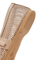 Kadın Bej Fileli Tokalı Babet | Derimod