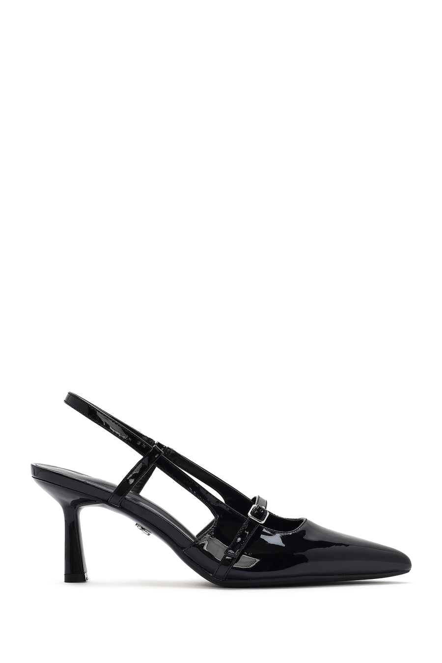 Women's Black Open Back Thin Heeled Shoes 26PFE493516 | Derimod