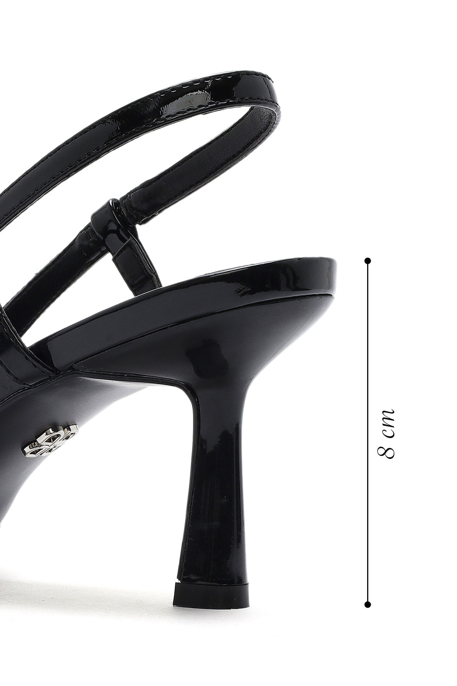 Women's Black Open Back Thin Heeled Shoes