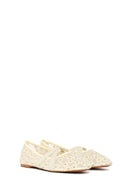 Kadın Bej Desenli Kumaş Babet | Derimod