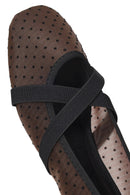 Kadın Kahverengi Desenli Kumaş Babet | Derimod