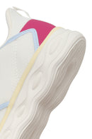 Derimod Zero Kadın Beyaz Bağcıklı Kalın Tabanlı Kumaş Sneaker | Derimod