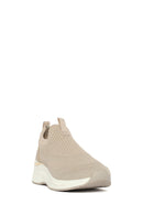 Derimod Zero Kadın Bej Kalın Tabanlı Kumaş Sneaker | Derimod