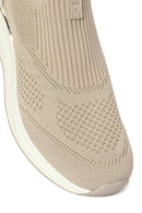 Derimod Zero Kadın Bej Kalın Tabanlı Kumaş Sneaker | Derimod