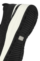 Derimod Zero Women's Black Thick Soled Fabric Sneaker | Derimod