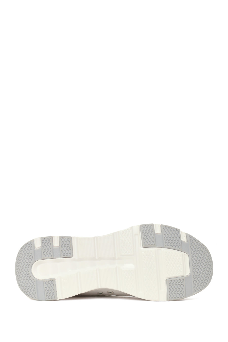 Woman White Lace-Up Chunky Sole Sneakers