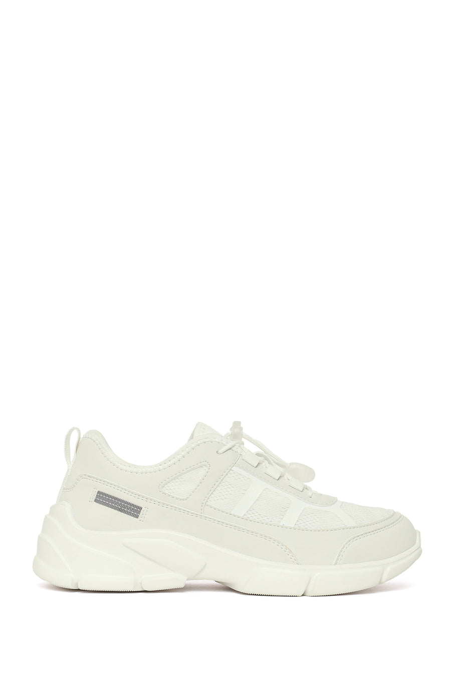 Woman White Lace-Up Chunky Platform Sneakers 26PFE496414 | Derimod