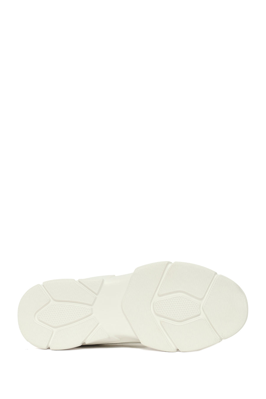 Woman White Lace-Up Chunky Platform Sneakers