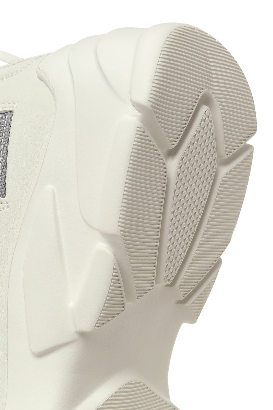 Woman White Lace-Up Chunky Platform Sneakers