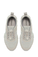Woman Grey Lace-Up Chunky Sole Sneakers | Derimod