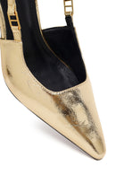 Kadın Altın Arkası Açık Metalik İnce Topuklu Ayakkabı | Derimod