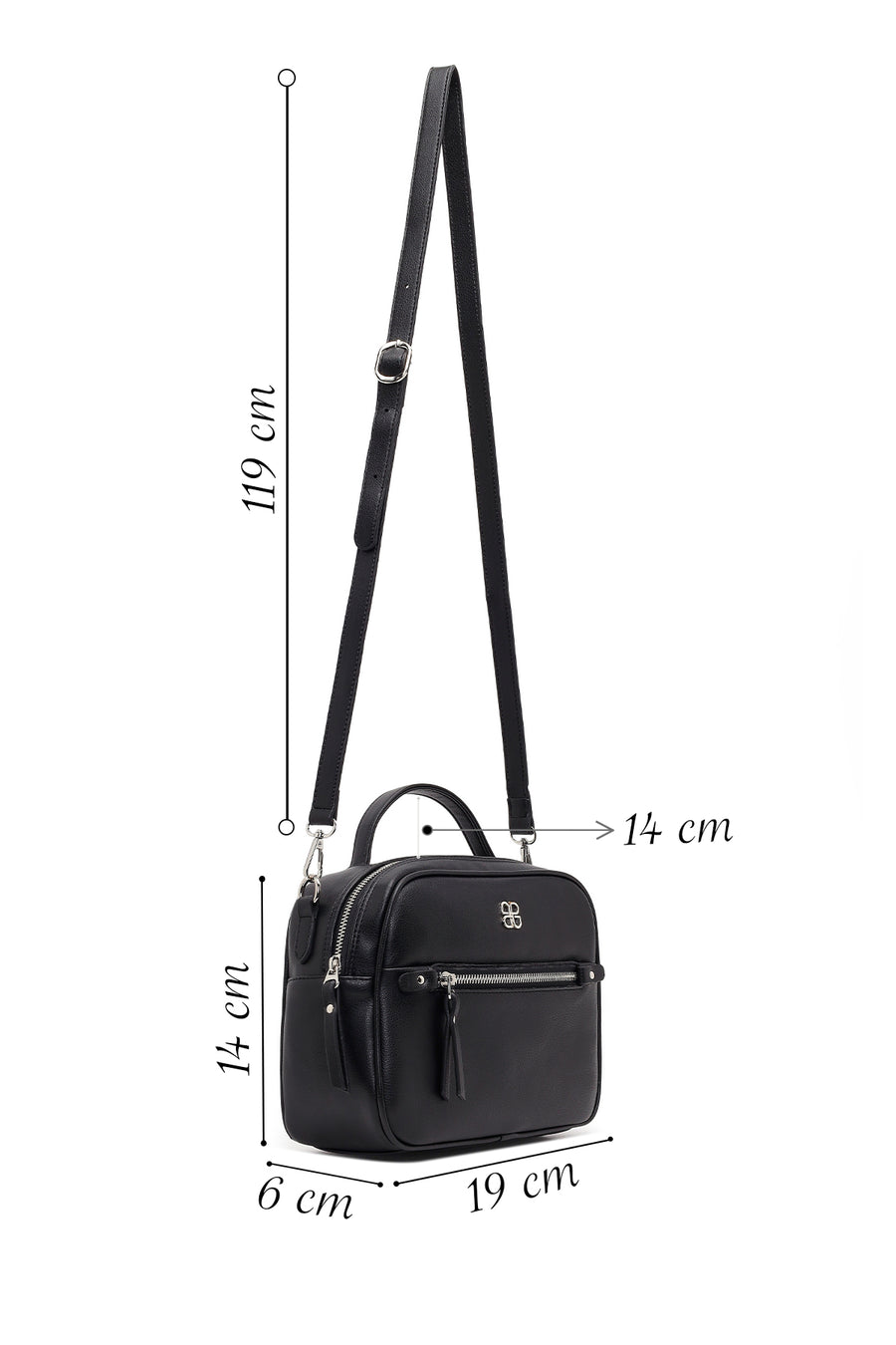 Women's Black Long Strap Shoulder Bag