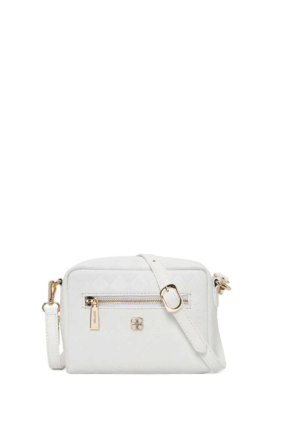Woman White Long-Strap Printed Mini Crossbody Bag 26SBD201526 | Derimod