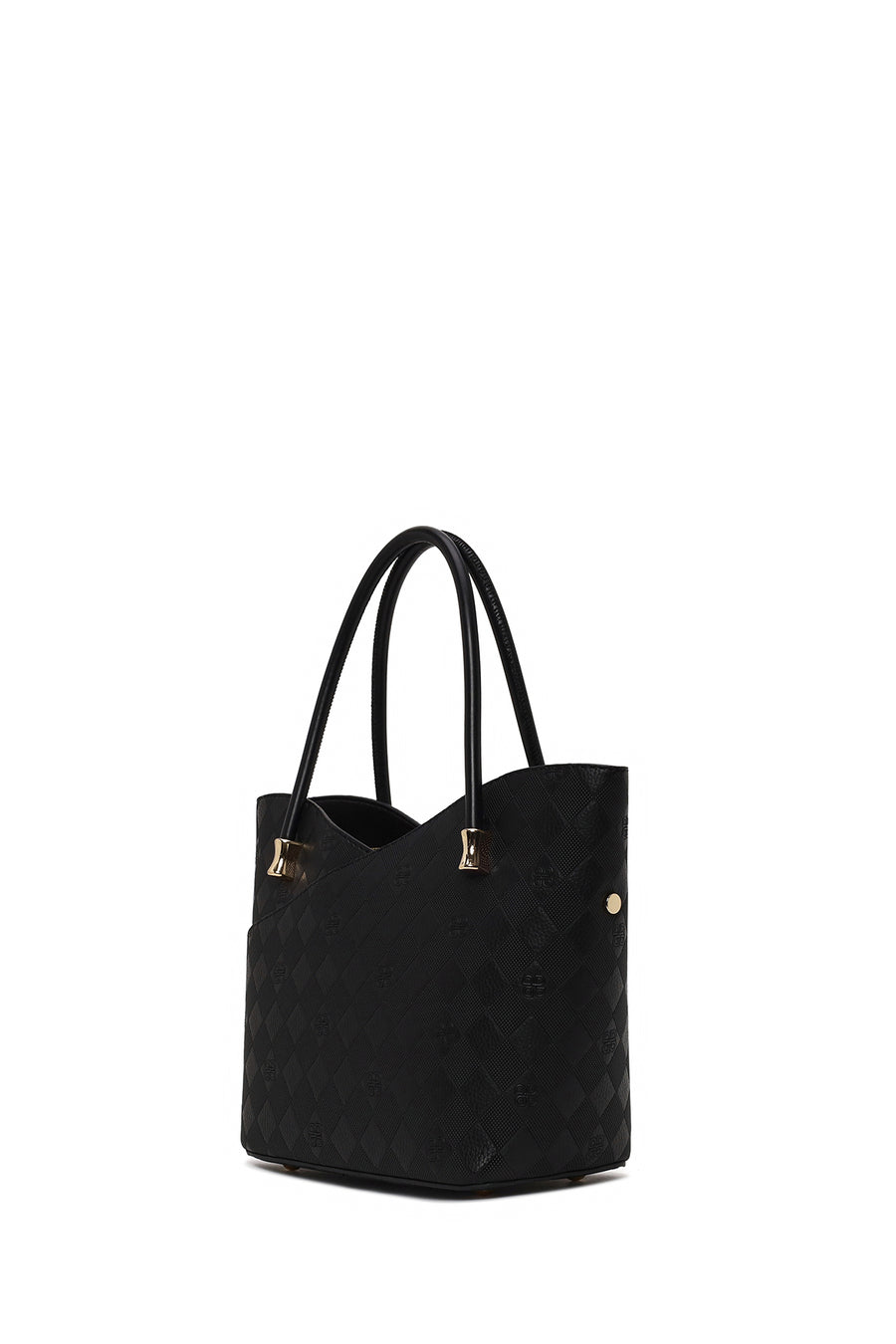 Woman Black Long-Strap Printed Shoulder Bag