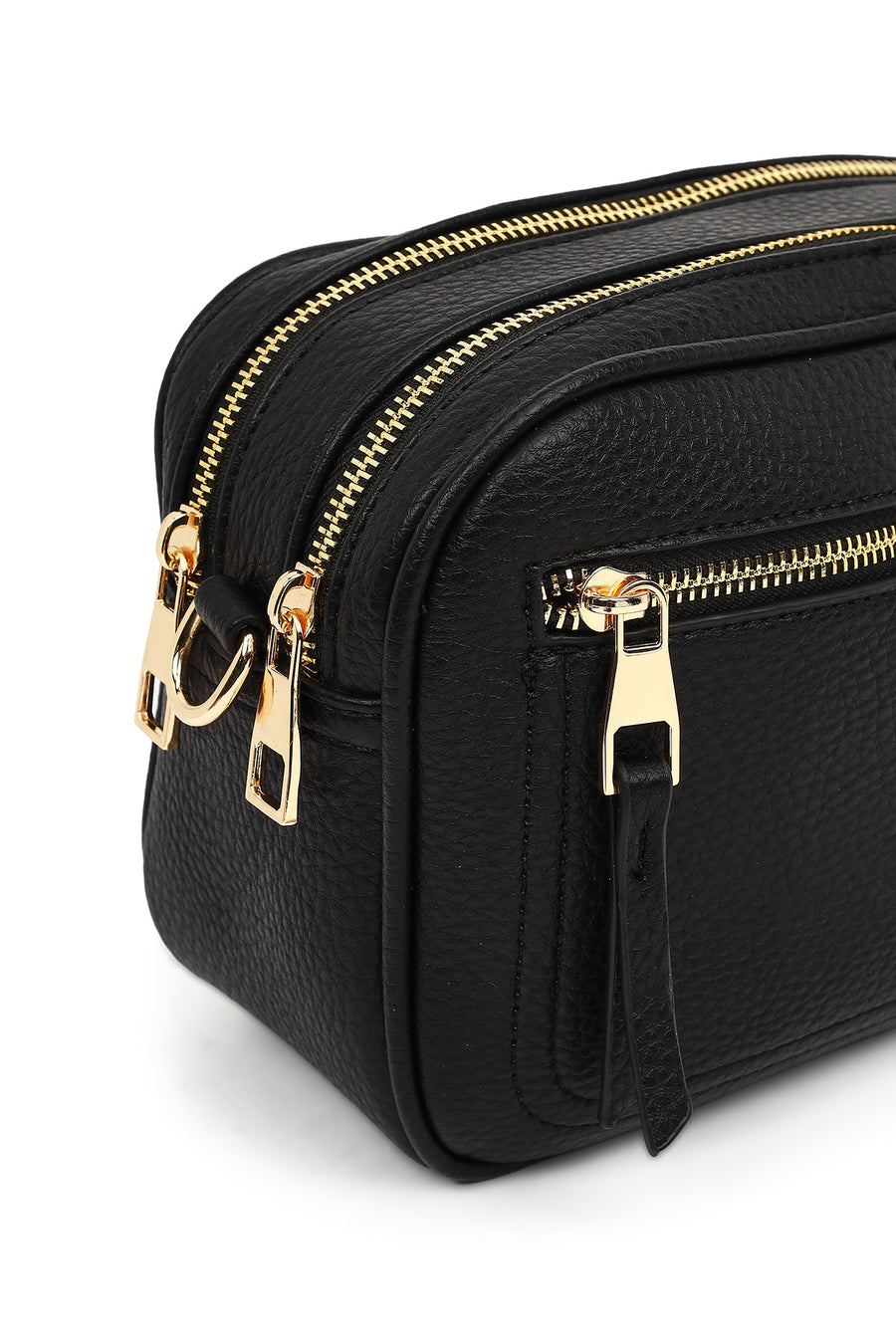 Women's Black Patterned Crossbody Bag