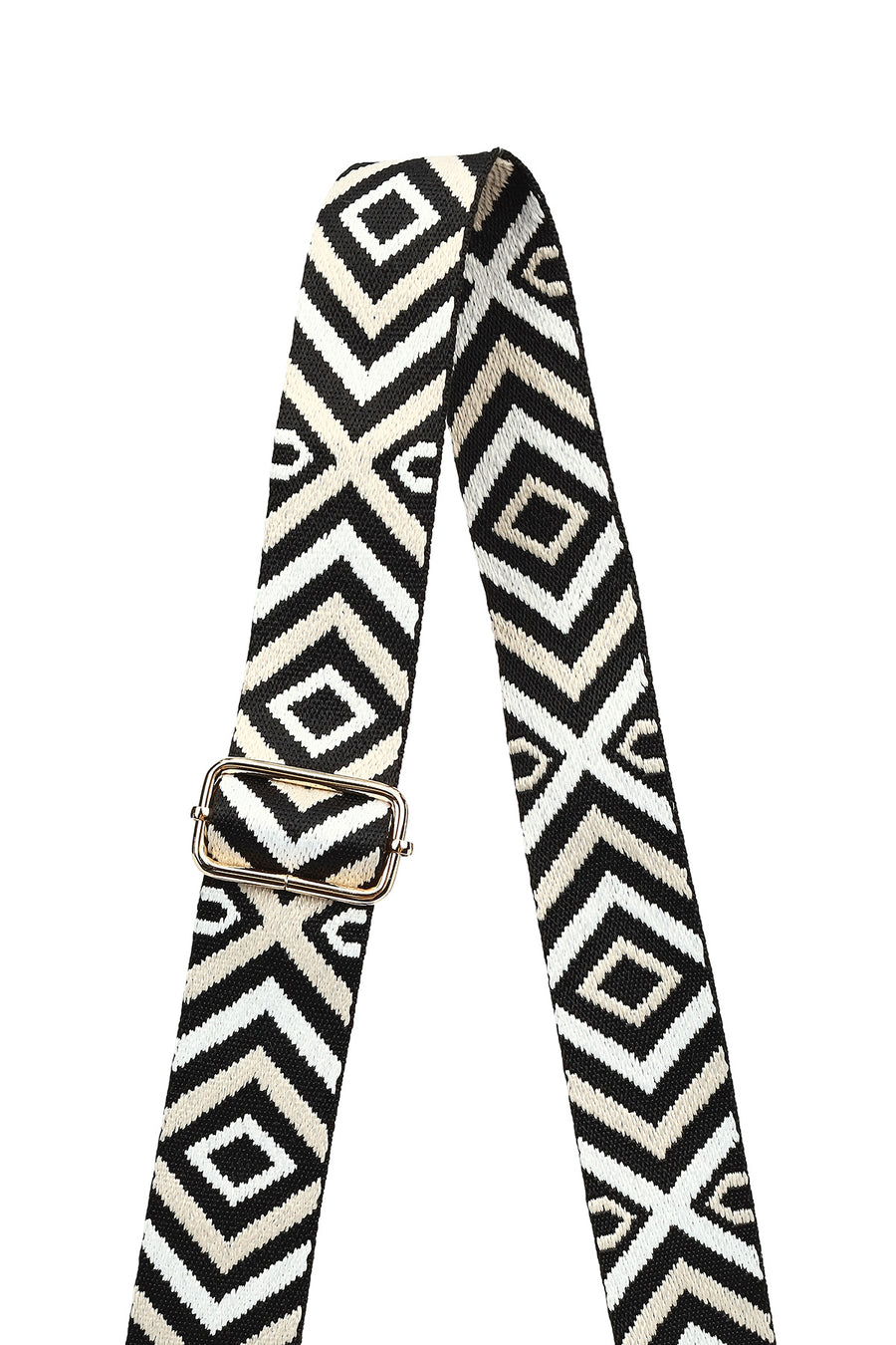 Women's Black Patterned Crossbody Bag