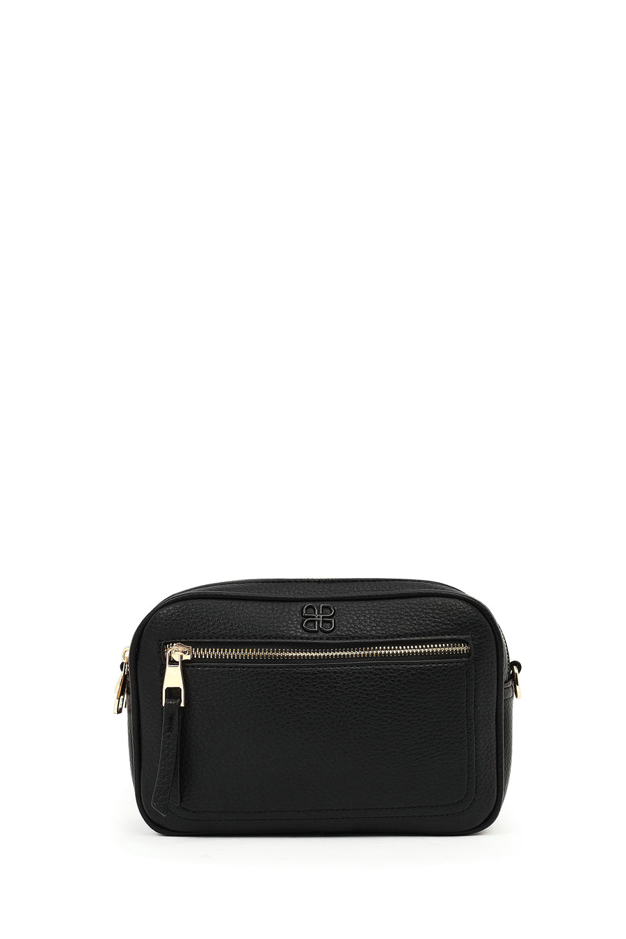 Women's Black Patterned Crossbody Bag