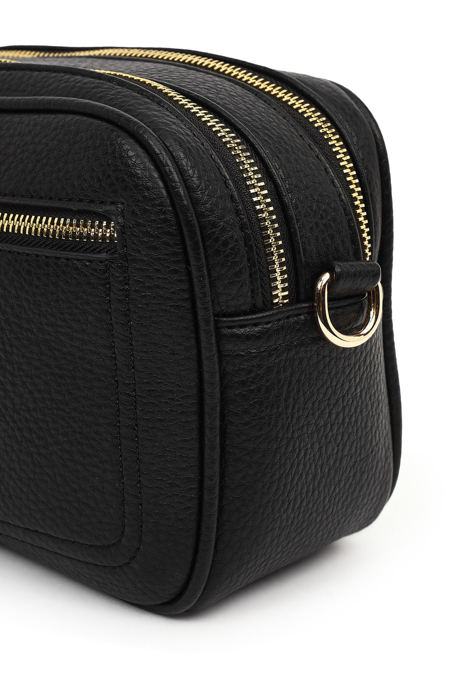 Women's Black Patterned Crossbody Bag