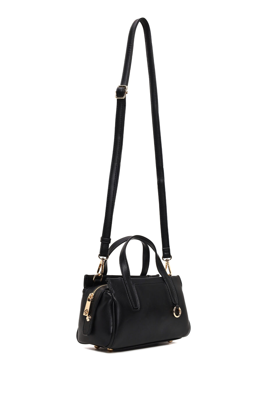 Woman Black Long-Strap Classic Shoulder Bag
