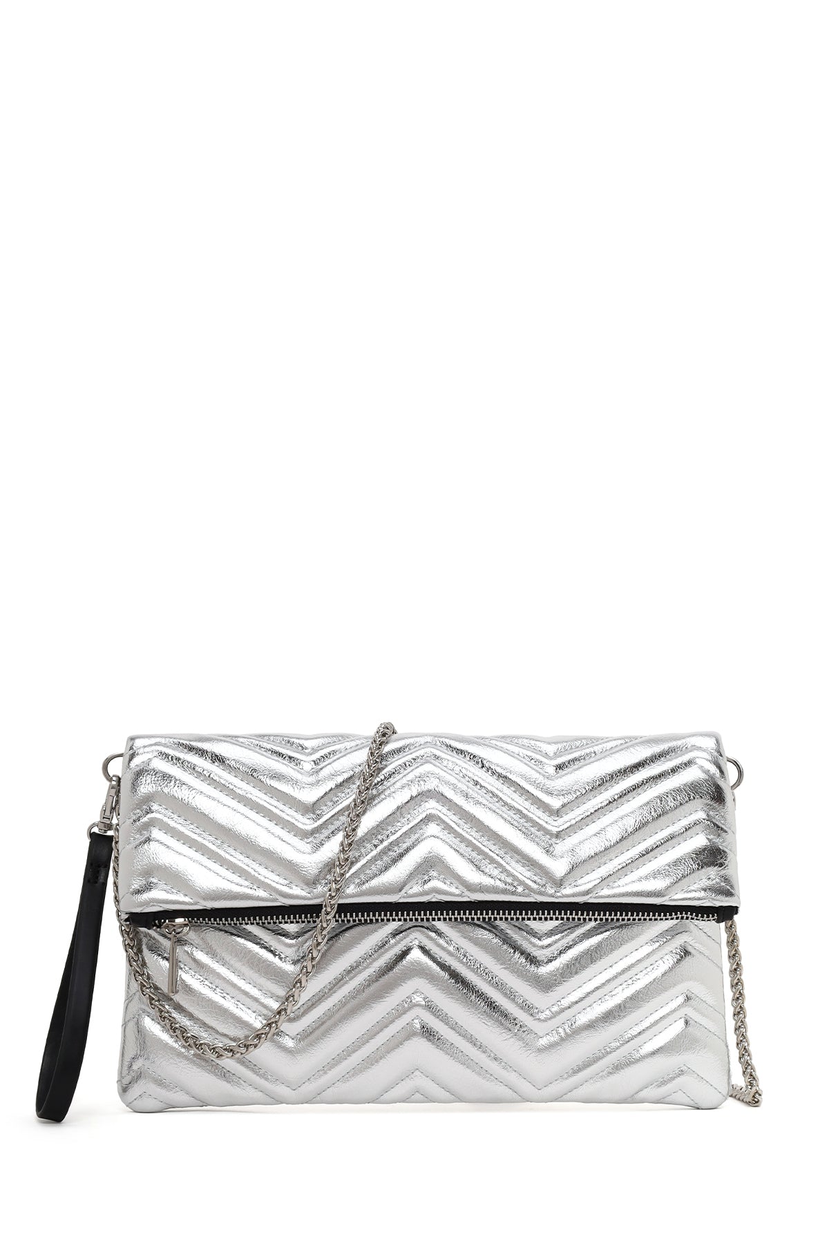 Kadın Gümüş Zincir Askılı Kapitone Portföy Çanta 26SBD2211KP | Derimod