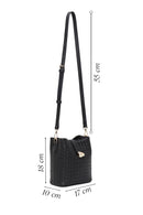 Kadın Siyah Uzun Askılı Baskılı Omuz Çantası | Derimod