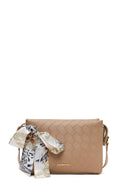 Kadın Bej Uzun Askılı Baskılı Çapraz Çanta | Derimod