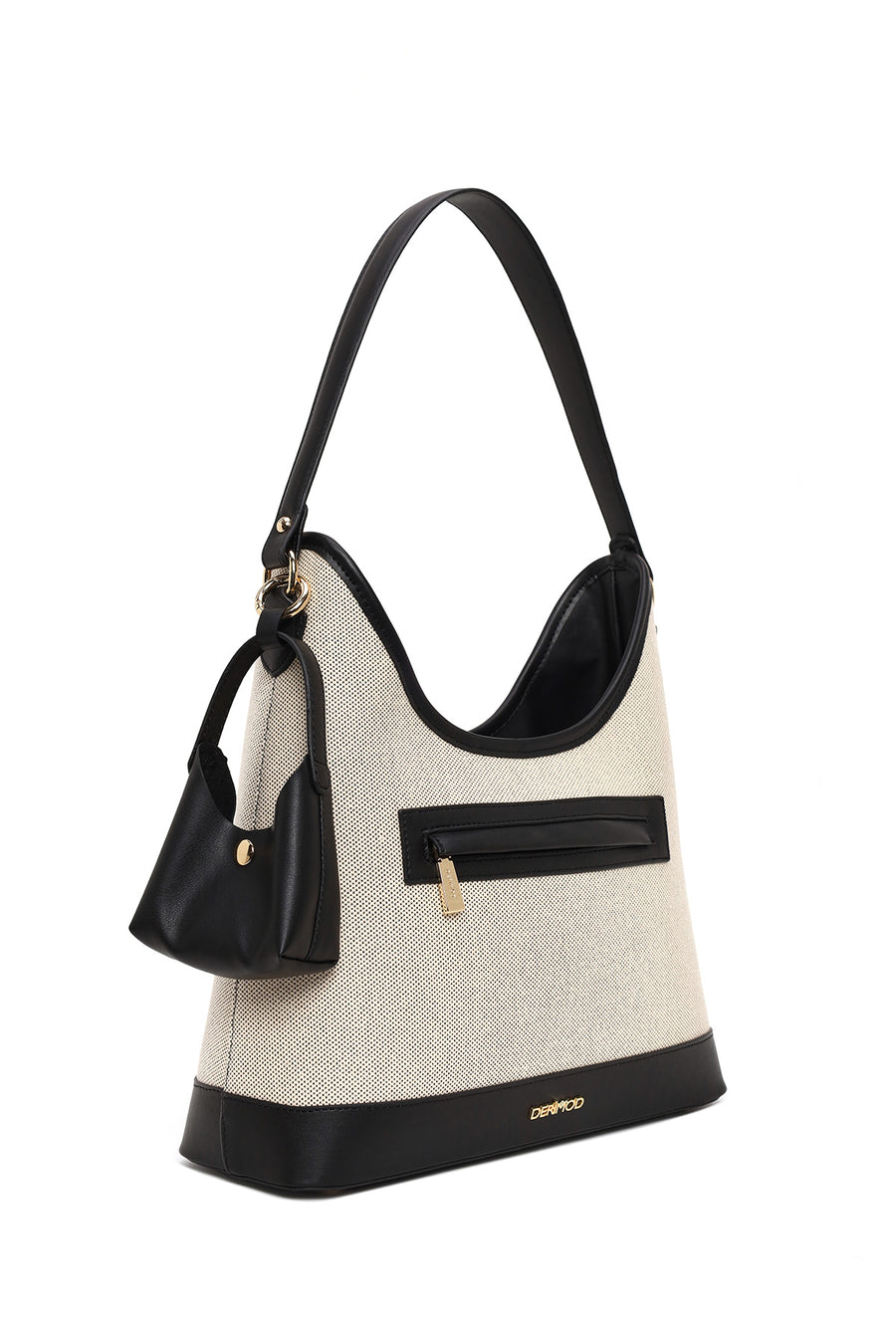 Woman Cream Charmed Shoulder Bag
