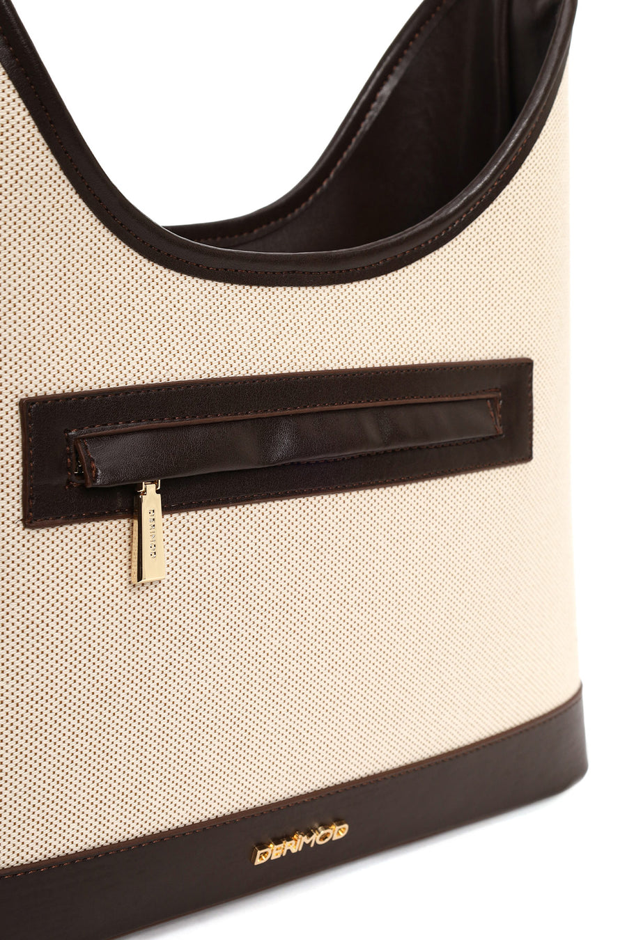 Woman Beige Charm Shoulder Bag