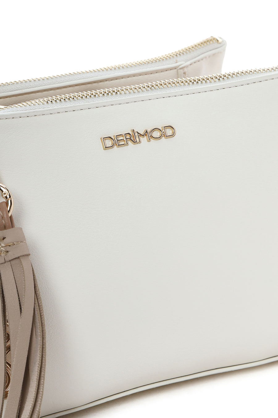 Woman Cream Charmed Crossbody Bag